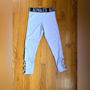 Alphalete Lavender Criss Cross High Waisted Leggings Women’s S